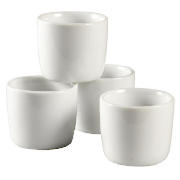 Tesco white porcelain egg cup 4 pack