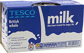 Tesco Whole UHT Milk (6x1L)