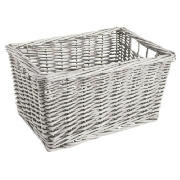 Willow shelf basket white