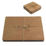 Wood Placemat & Coaster Set 8 Pack