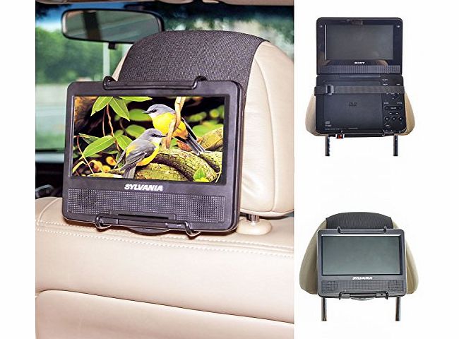 TFY Universal Car Headrest Mount Holder for Portable DVD Player