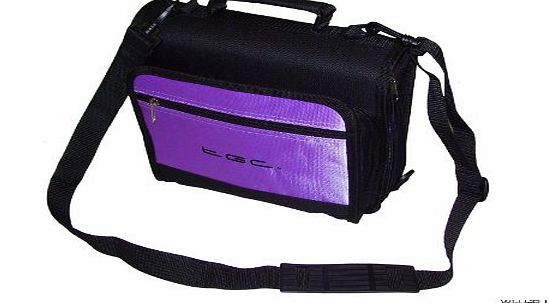 Electric Purple amp; Black Shoulder Case Bag for the Philips PD7010/05 18 cm/7`` LCD Portable DVD Player