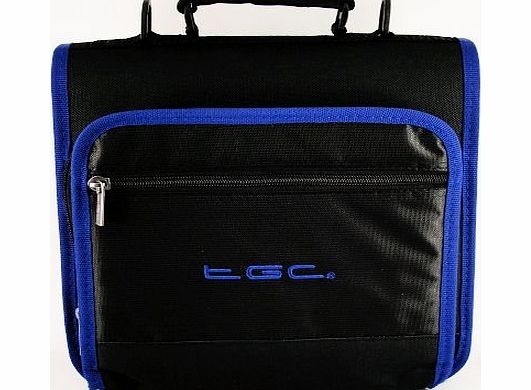 Jet Black amp; Blue Shoulder Case Bag for the Philips PD7030/05 18 cm/7`` LCD Portable DVD Player