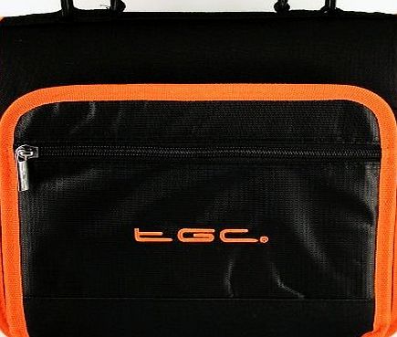 Jet Black amp; Hot Orange Shoulder Case Bag for the Philips PD7006P/05 18 cm/7`` LCD Portable DVD Player