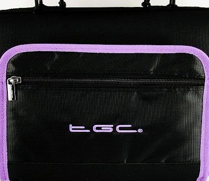 Jet Black amp; Purple Shoulder Case Bag for the Philips PD7010/05 18 cm/7`` LCD Portable DVD Player