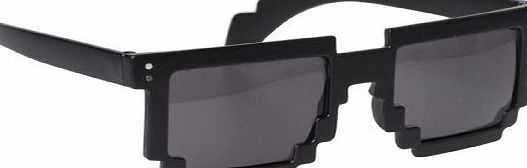 TGO Designer 8 bit Pixelated Sunglass (Matte Black)