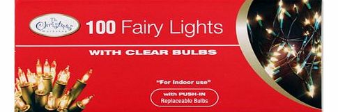 100 Shadeless Fairy Lights, Clear