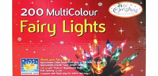The Benross Christmas Workshop 200 Shadeless Colour Fairy Lights