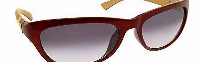 The Bling King Ladies Mens Classic Stylish UV400 Designer Vintage Fashion Sunglasses Burgundy