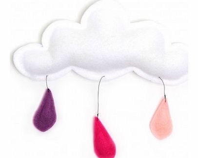 Cloud mobile rain of color peach/pink/lavande