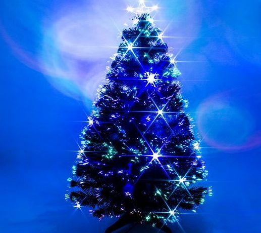 The Christmas Centre 2ft Black Artificial Fibre Optic Christmas Xmas Tree with Multi LED 60cm