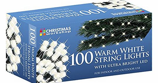 The Christmas Workshop 100 LED String Lights, Warm White