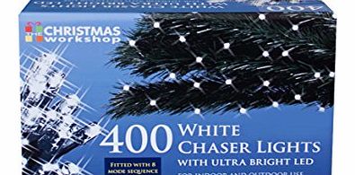 The Christmas Workshop 400 LED Chaser String Lights, Bright White