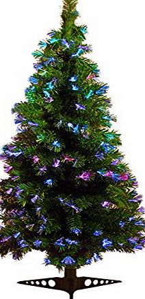 The Christmas Workshop The Benross Christmas Workshop 180 cm/ 6 ft Fibre Optic Christmas Tree, Green