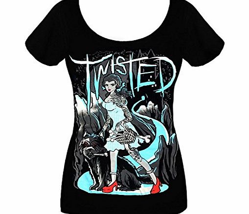 The Dead Generation Twisted Dorothy Scoop Neck T Shirt (LARGE)