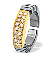 The Diamond Store.co.uk 18K Gold and Titanium Ring Dia 0.22ct