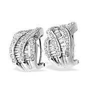 The Diamond Store.co.uk 18K White Gold Diamond Design Earrings (2.00ct)