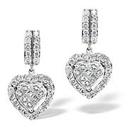 The Diamond Store.co.uk 18K WHITE GOLD DIAMOND EARRING 1.44CT