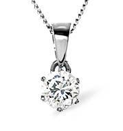 The Diamond Store.co.uk 18KW DIAMOND PENDANT 0.33CT PK