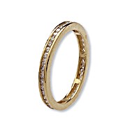 9K Gold Brilliant Diamond Full Eternity Ring (0.51ct)