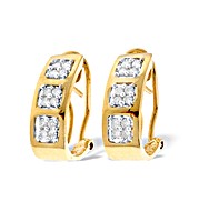 9K Gold Diamond Design Earrings