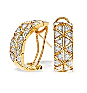 9K Gold Diamond Detail Earrings (0.26ct)
