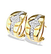 9K Gold Diamond Detail Earrings(0.33ct)