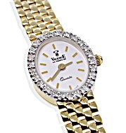 9K Solid Gold Diamond Set Ladies Watch