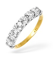 The Diamond Store.co.uk 9KY Diamond Half Eternity Ring 0.75CT