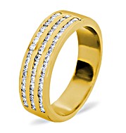The Diamond Store.co.uk AMY 18KY DIAMOND HALF ETERNITY RING 0.50CT H/SI