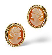 Cameo Earrings Cameo 9K Yellow Gold