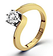 The Diamond Store.co.uk Certified 1.00CT Leah 18K Gold Engagement Ring H/SI1