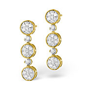 The Diamond Store.co.uk Chandelier Earrings 0.36CT Diamond 9K Yellow Gold