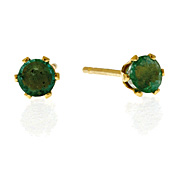 Emerald Earrings Emerald 9K Yellow Gold