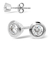 The Diamond Store.co.uk EMILY PLATINUM DIAMOND STUD EARRINGS 0.30CT G/VS