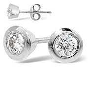 EMILY PLATINUM DIAMOND STUD EARRINGS 1.00CT G/VS