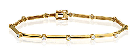 Everyday Bracelet 0.20CT Diamond 9K Yellow Gold