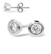 The Diamond Store.co.uk G/Vs Mens Earrings 0.25CT Single Earring Diamond 18KW