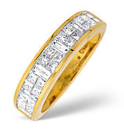 H/Si Half Eternity Ring 0.50CT Diamond 18K Yellow Gold