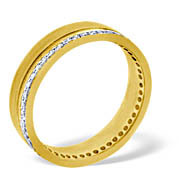 LADIES 18K GOLD DIAMOND WEDDING RING 0.27CT G/VS