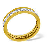 LADIES 18K GOLD DIAMOND WEDDING RING 0.54CT H/SI