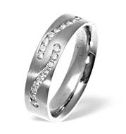 The Diamond Store.co.uk LADIES 18K WHITE GOLD DIAMOND WEDDING RING 0.30CT G/VS