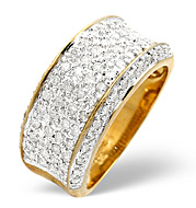 The Diamond Store.co.uk Mens Ring 0.94CT Diamond 9K Yellow Gold