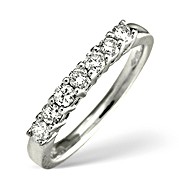 Platinum 7 Stone Diamond Ring 0.43CT