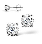 The Diamond Store.co.uk PLATINUM DIAMOND STUD EARRINGS 0.50CT G/VS