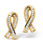 The Diamond Store.co.uk Ribbon Earrings 0.31CT Diamond 9K Yellow Gold