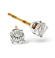 The Diamond Store.co.uk Single Stud Earring 0.20CT Diamond 9K White Gold
