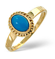 The Diamond Store.co.uk Turquoise Ring Turqouise 9K Yellow Gold