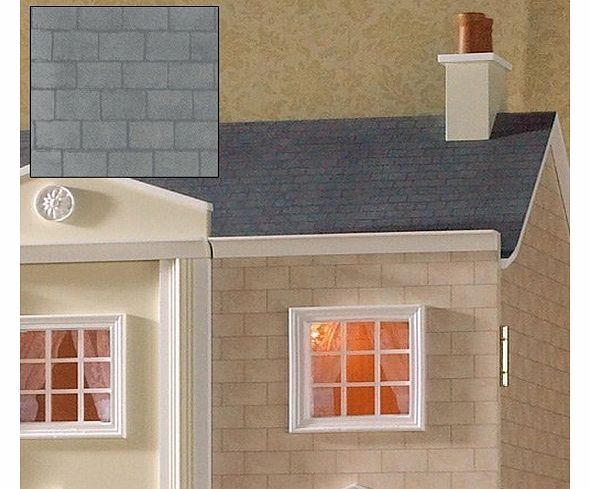 The Dolls House Emporium Grey Slate Roof Paper