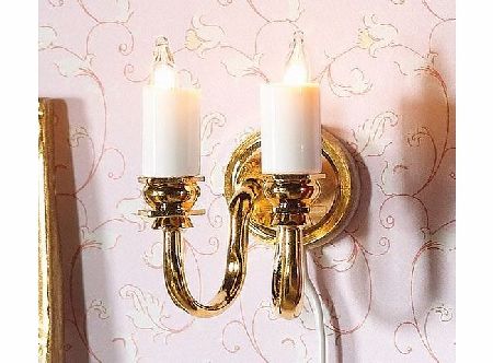 The Dolls House Emporium Twin Candle Wall Light